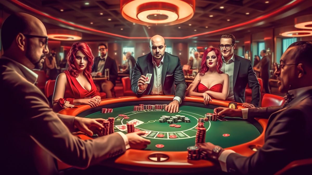 Live casino dealer table streamed in real time on plus777 platform